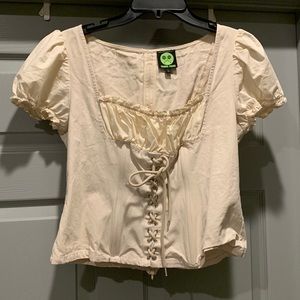 Tunnel Vision Off- White “Alice” Underbust Corset Top . Brand New!